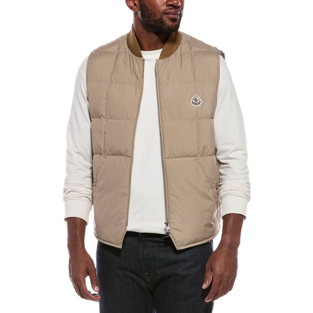 Moncler Mens  Down Vest, Beige